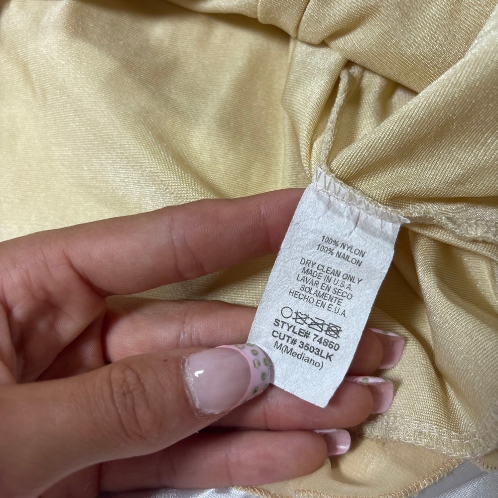y2k vintage Cami Top Gold Lace Sequin Ruffle Twenty One Medium - Picture 5 of 6